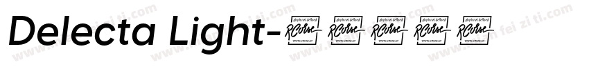 Delecta Light字体转换